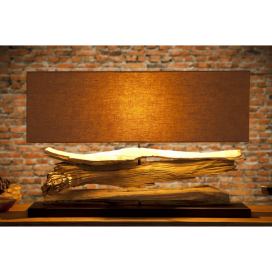 LuxD 17135 Stolní lampa z naplaveného dřeva Lake béžová