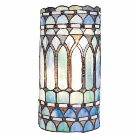 Nástěnné svítidlo Tiffany Bleu - 20*11*36 cm 2x E14 / Max 40W Clayre & Eef