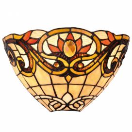 Nástěnná lampa Tiffany Fleur - 30*15*20 cm 1x E14 / Max 40W Clayre & Eef