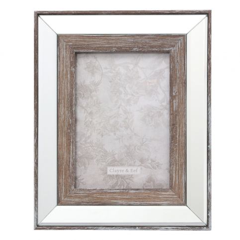 Skleněno-dřevěný fotorámeček Noel - 22*2*27 / 13*18 cm Clayre & Eef LaHome - vintage dekorace