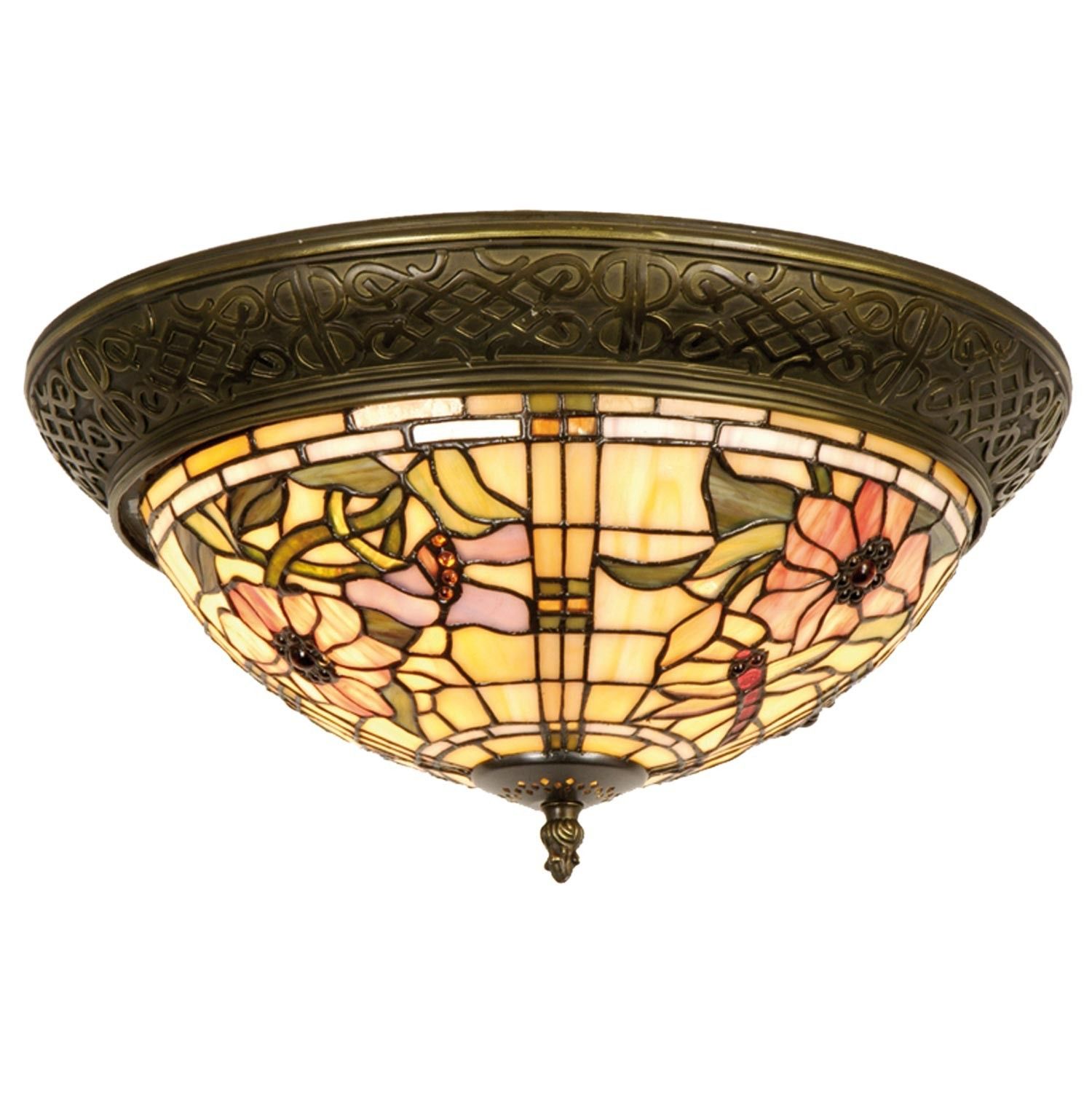 Stropní světlo Tiffany Cappa - Ø 38*19 cm 2x E14 / Max 40W Clayre & Eef - LaHome - vintage dekorace