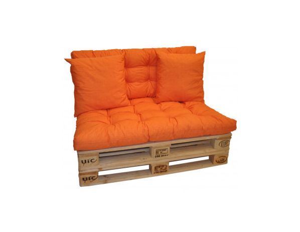 Sada polstrů na paletový nábytek - oranžový MELÍR - FORLIVING