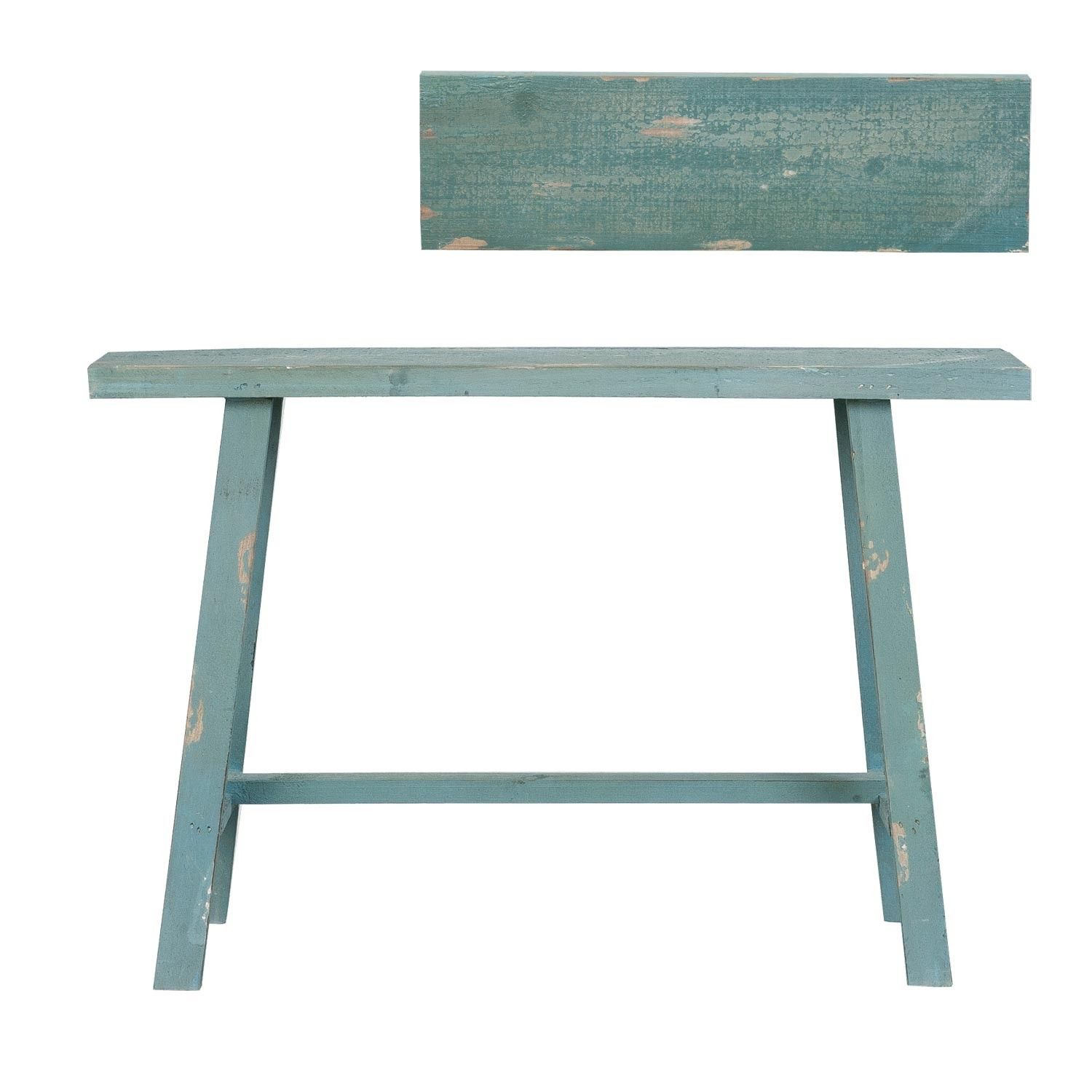 Modrý vintage odkládací stolek, stolička - 60*21*40 cm Clayre & Eef - LaHome - vintage dekorace