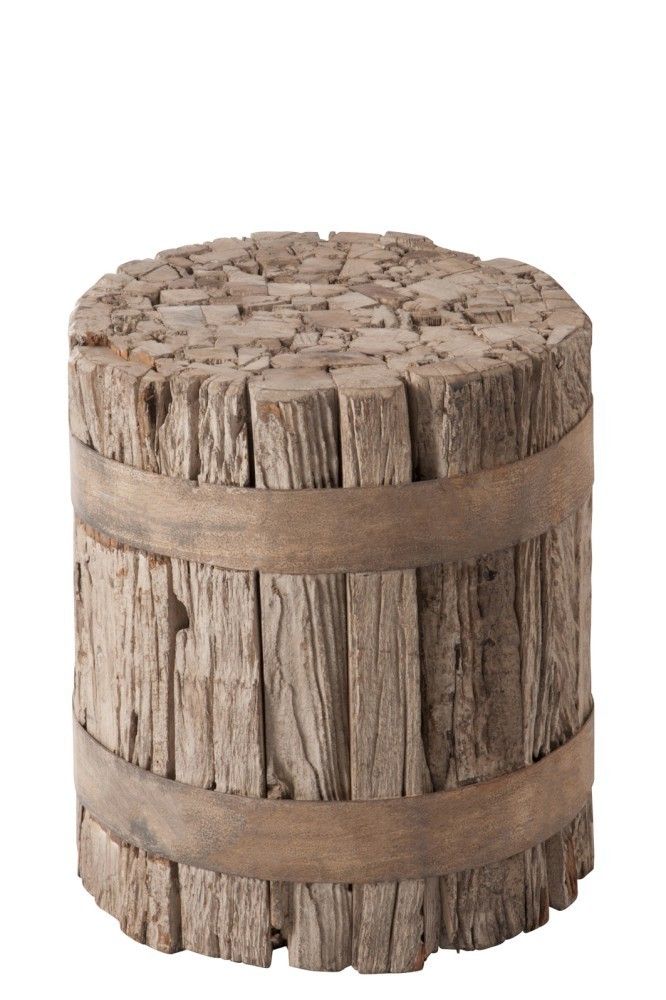 Stolička ze dřevěných špalíků Annelies -  Ø 40*45cm J-Line by Jolipa - LaHome - vintage dekorace