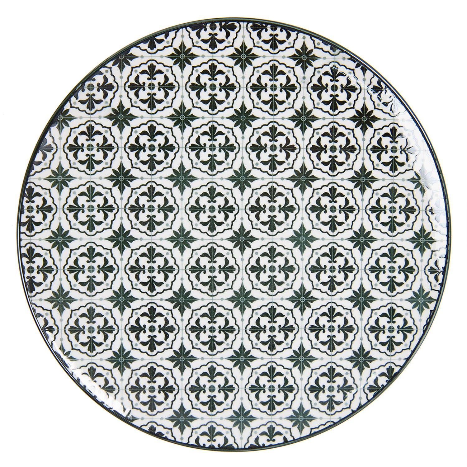 Černý jídelní talíř Blackor - Ø  26 cm Clayre & Eef - LaHome - vintage dekorace