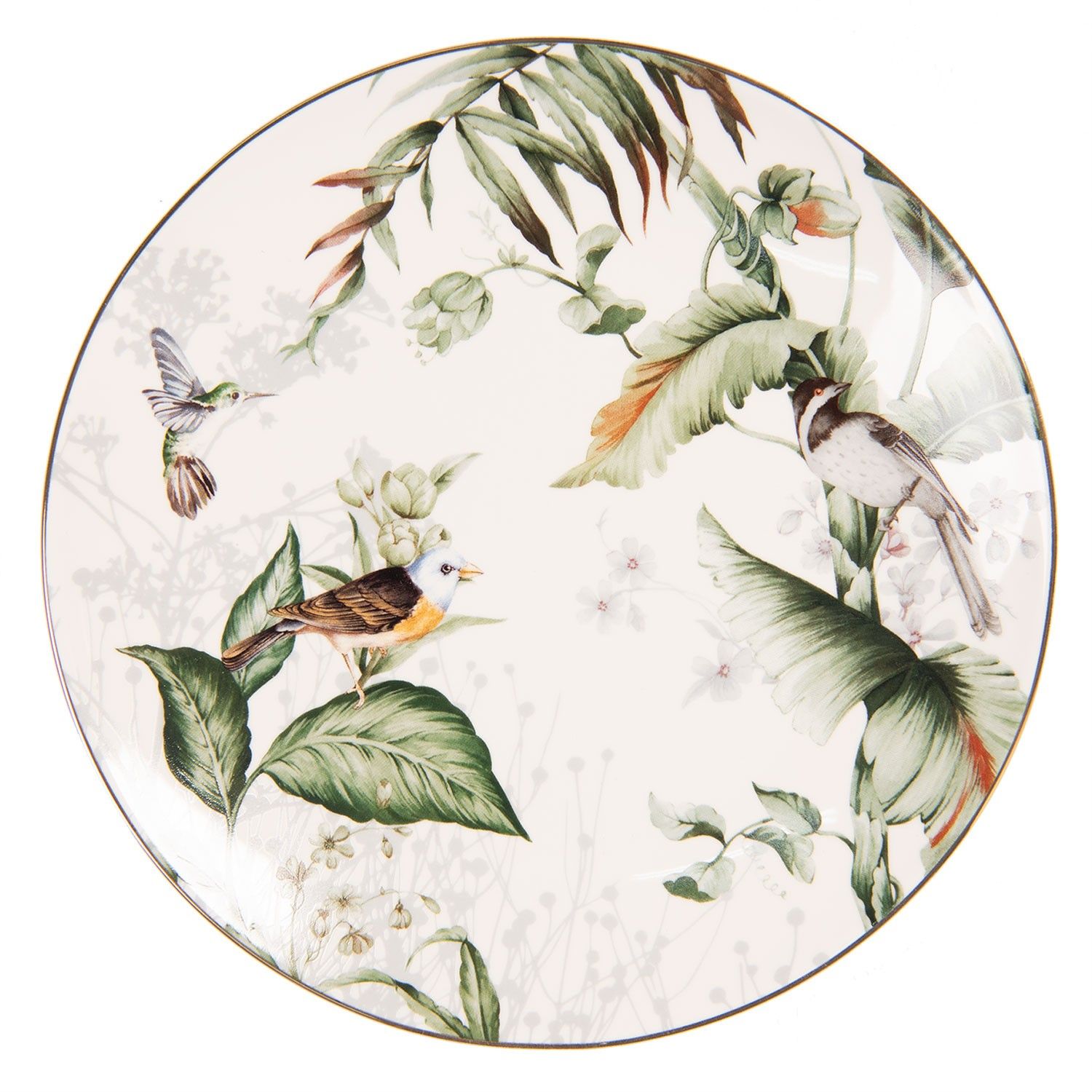 Dezertní talíř Tropical birds - Ø 20*2 cm Clayre & Eef - LaHome - vintage dekorace