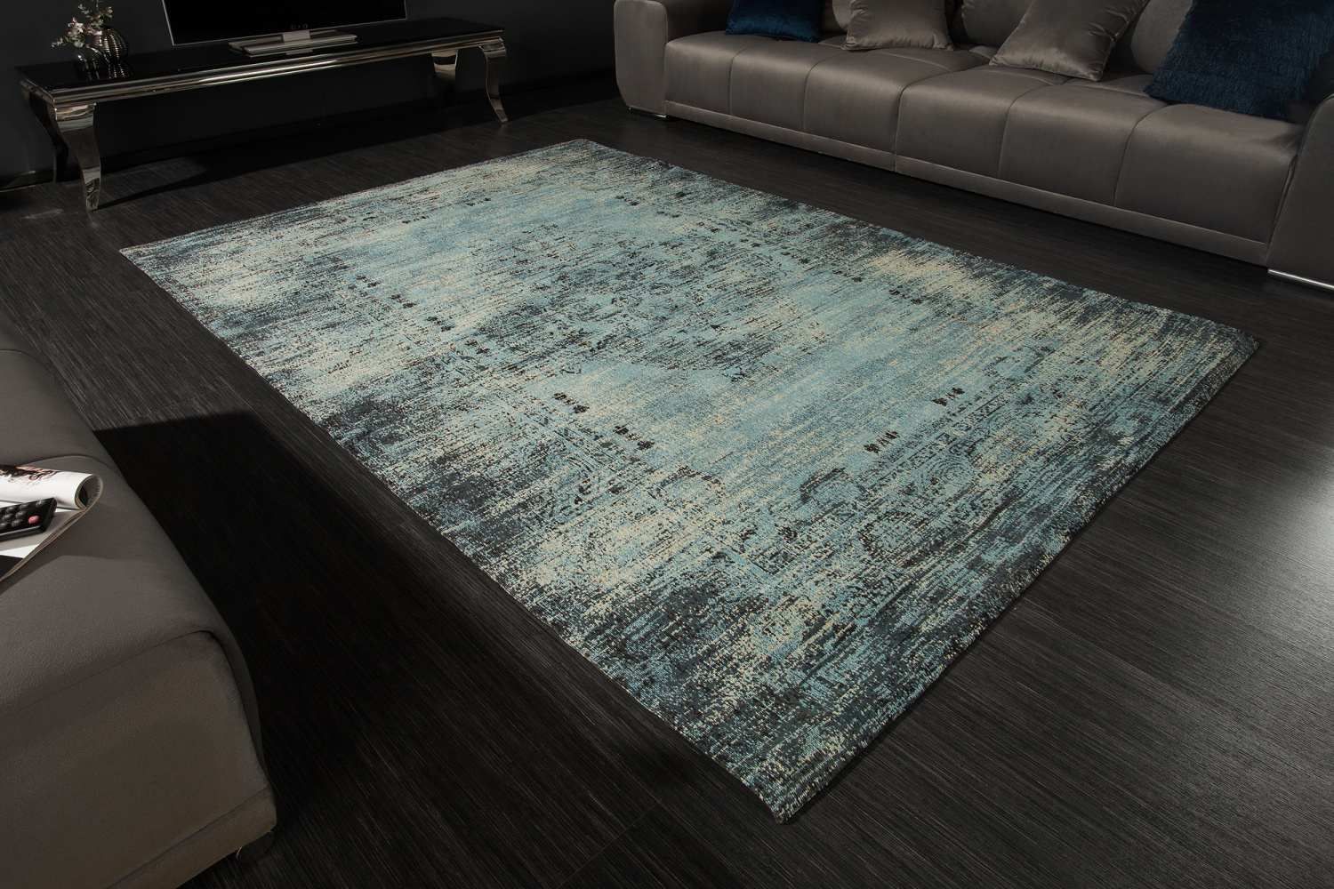 LuxD Designový koberec Saniyah 240 x 160 cm tyrkysově-modrý - Estilofina-nabytek.cz