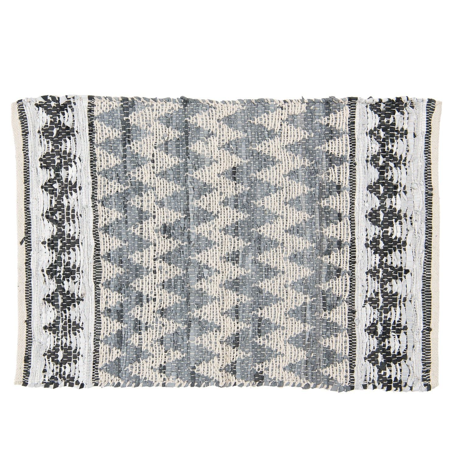 Krémovo-černý koberec z bavlny - 60*90 cm Clayre & Eef - LaHome - vintage dekorace