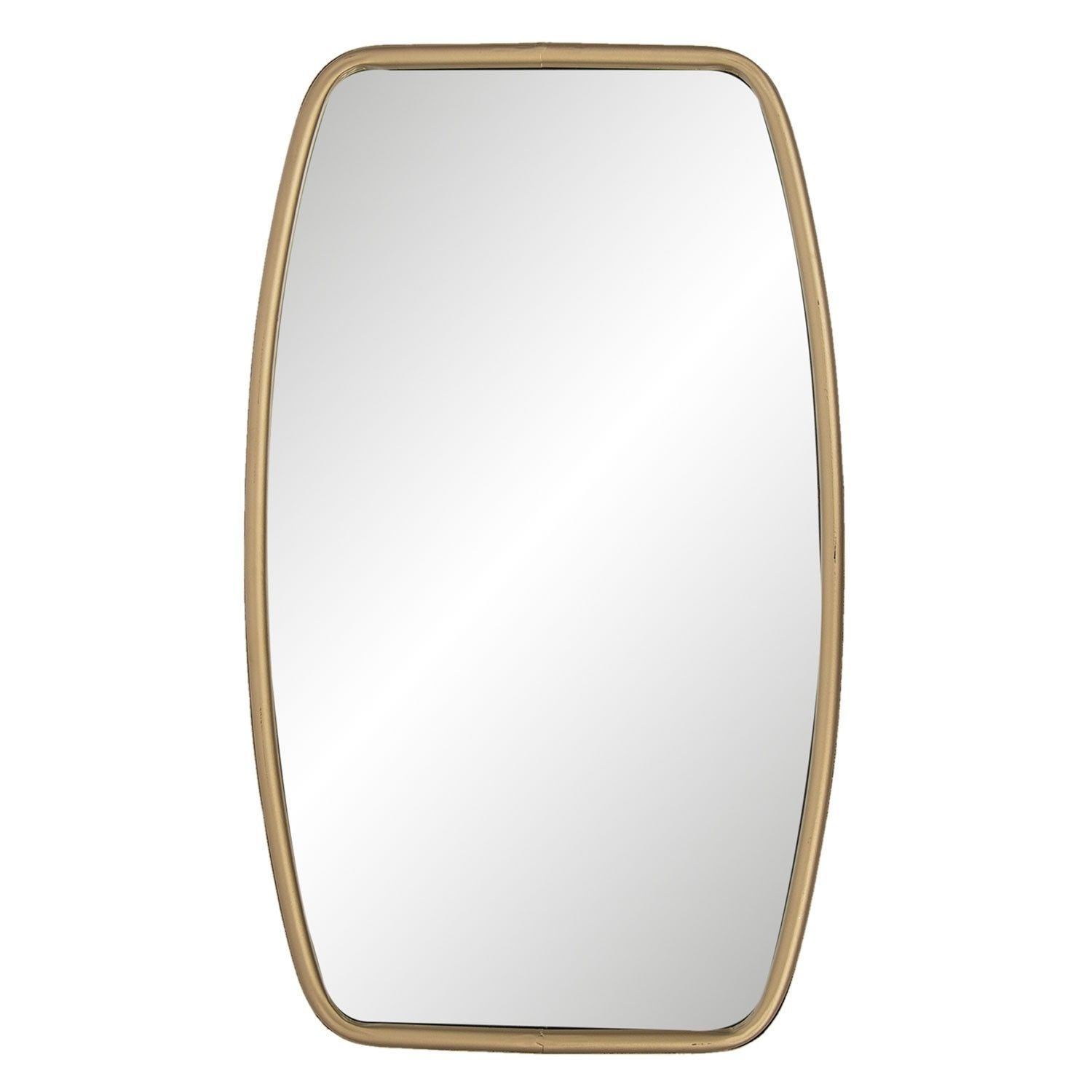 Nástěnné zrcadlo se zlatým kovovým rámem - 35*3*60 cm Clayre & Eef - LaHome - vintage dekorace