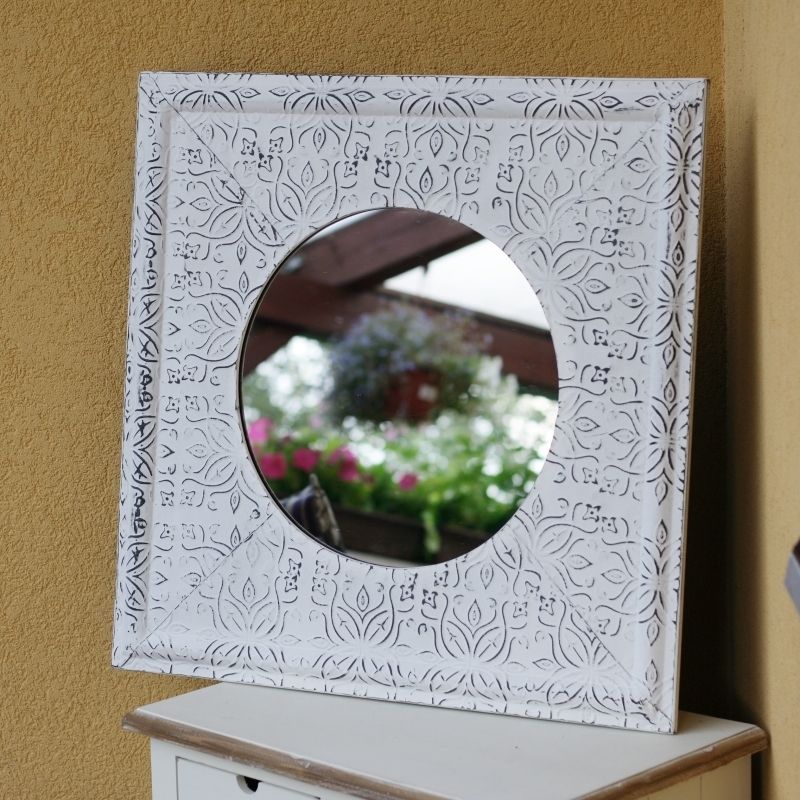 Zrcadlo s ornamenty 60x60x3cm - Novaline.cz