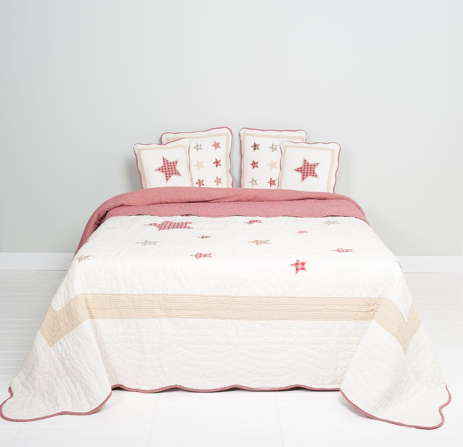 Přehoz na postel Hvězdičky - 260*260 cm Clayre & Eef - LaHome - vintage dekorace