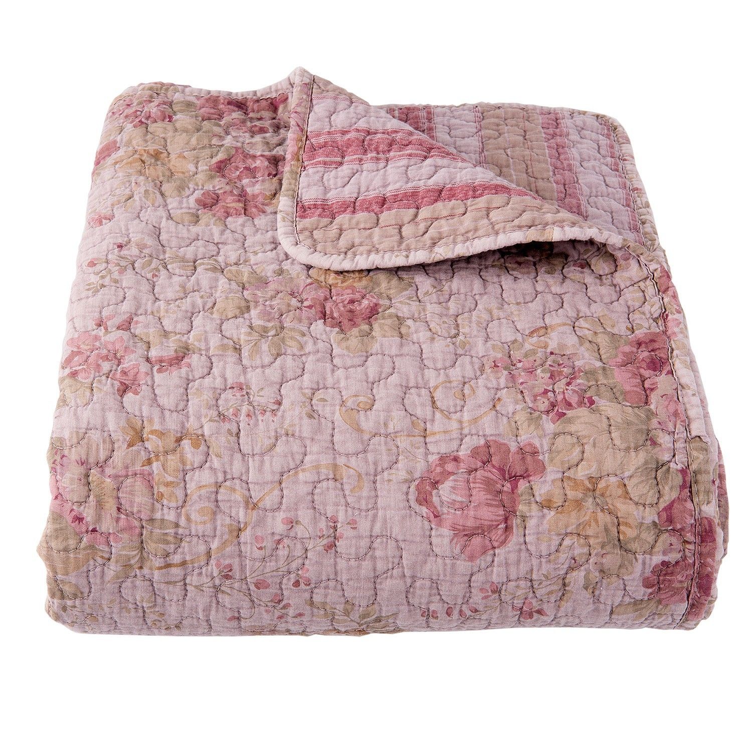 Vintage přehoz na dvoulůžkové postele Quilt 182 pink - 230*260cm - LaHome - vintage dekorace