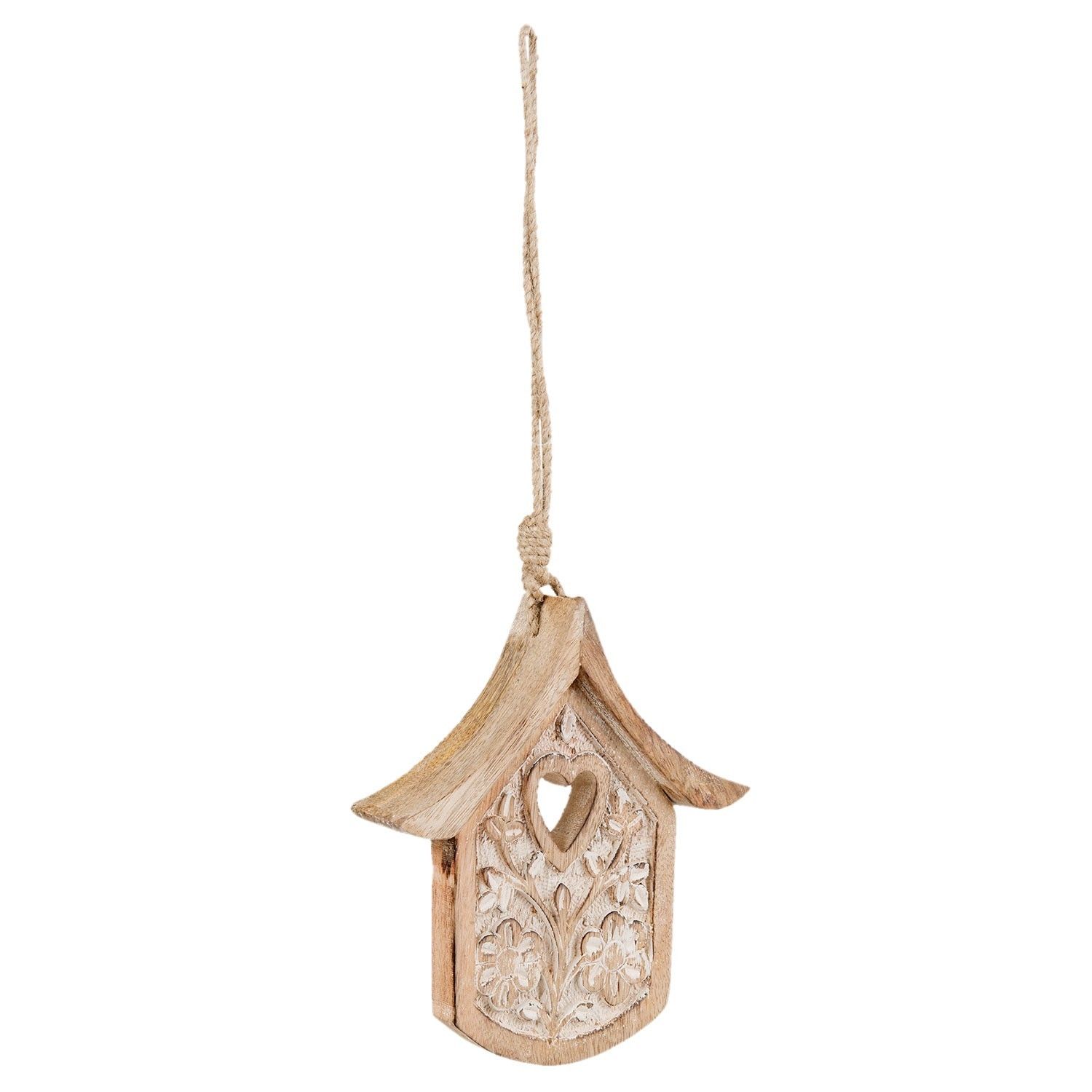 Dřevěná dekorace ptačí budka - 15*3*17 cm Clayre & Eef - LaHome - vintage dekorace