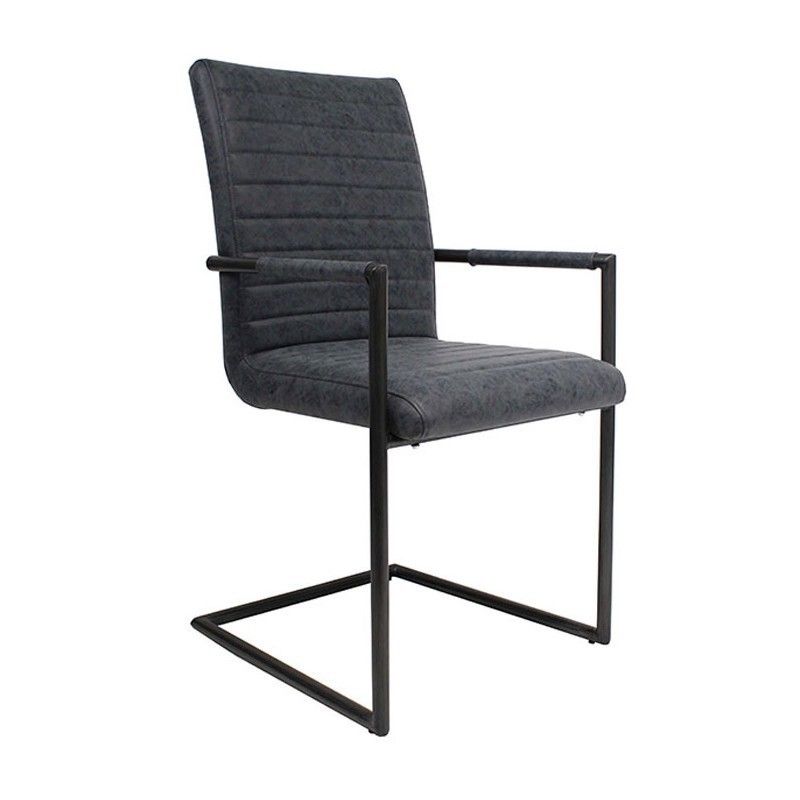 Modrošedá židle/křeslo Industrial - 48*97 cm - LaHome - vintage dekorace