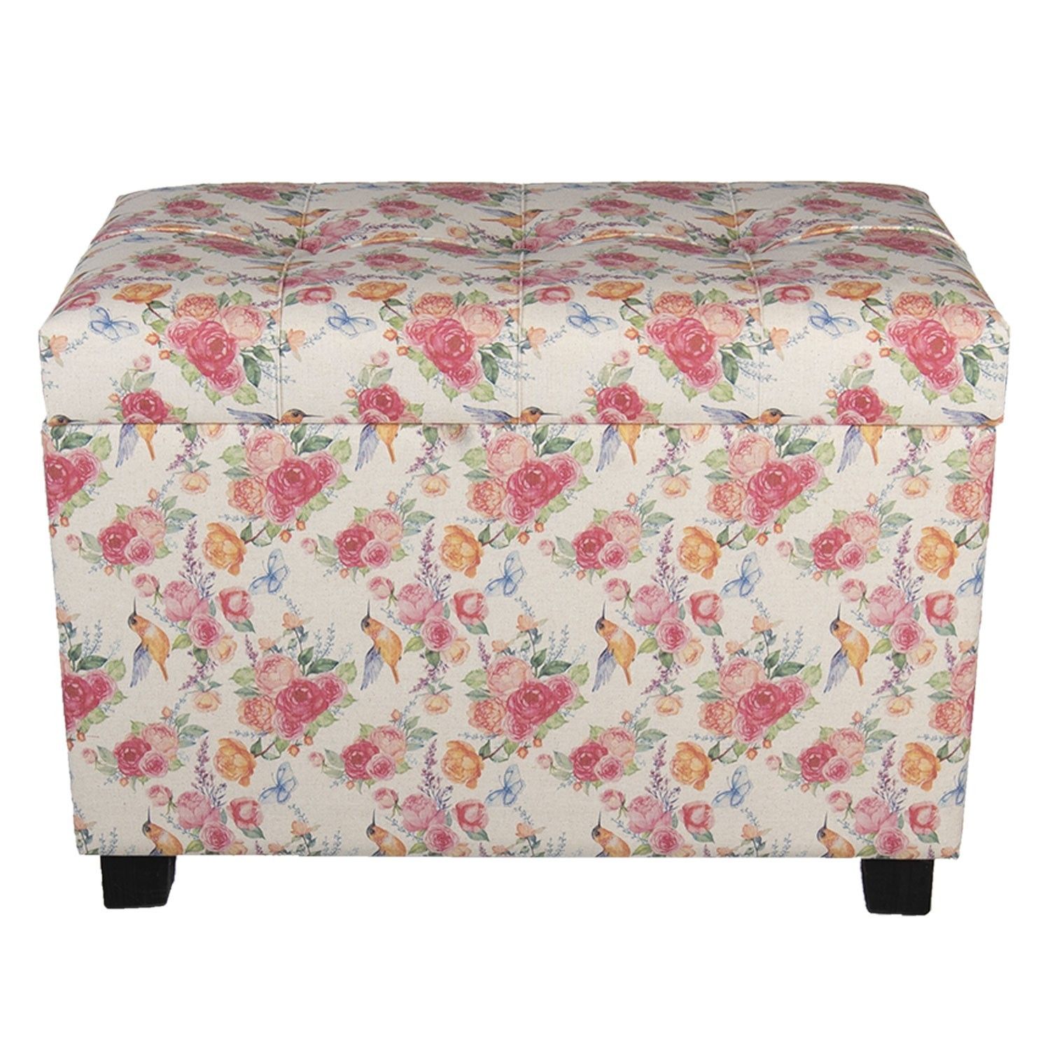 Květovaná stolička, taburet  Rose - 60*36*43 cm Clayre & Eef - LaHome - vintage dekorace