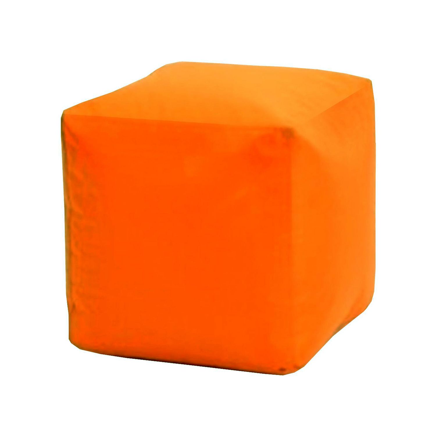 Sedací taburet CUBE oranžový s náplní - IDEA nábytek