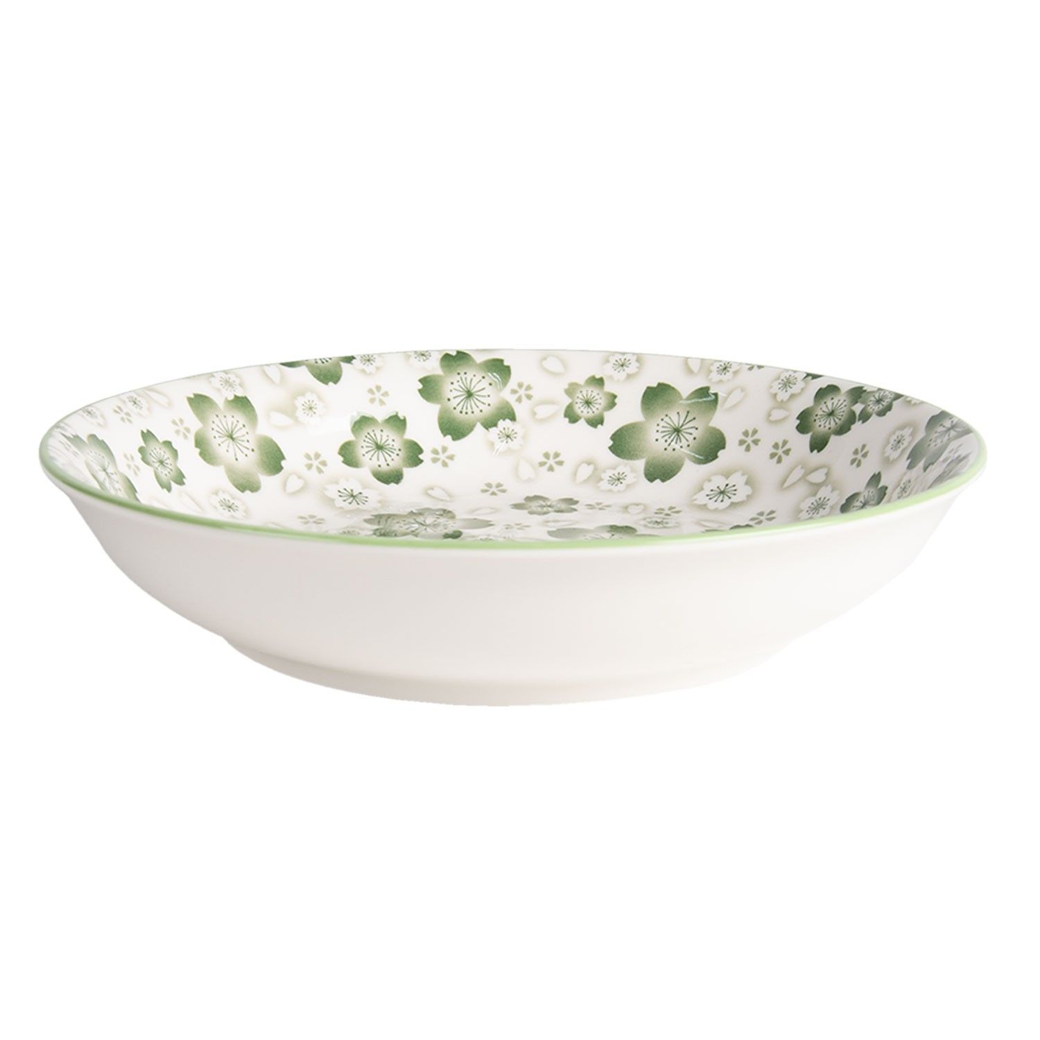 Zelený hluboký talíř Martine – Ø 20*4 cm Clayre & Eef - LaHome - vintage dekorace