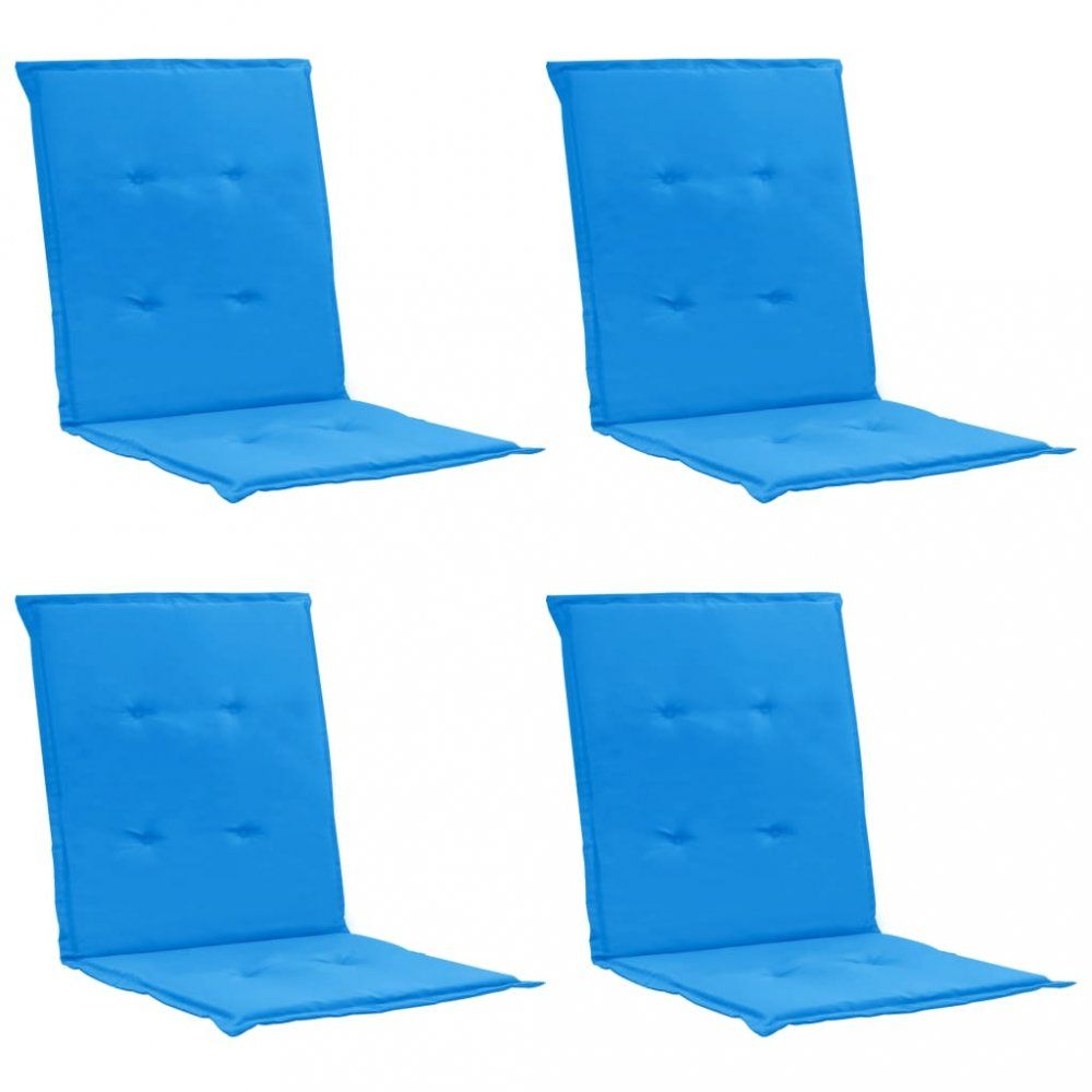 Voděodolné podušky na zahradní židle 4 ks Dekorhome Modrá - DEKORHOME.CZ