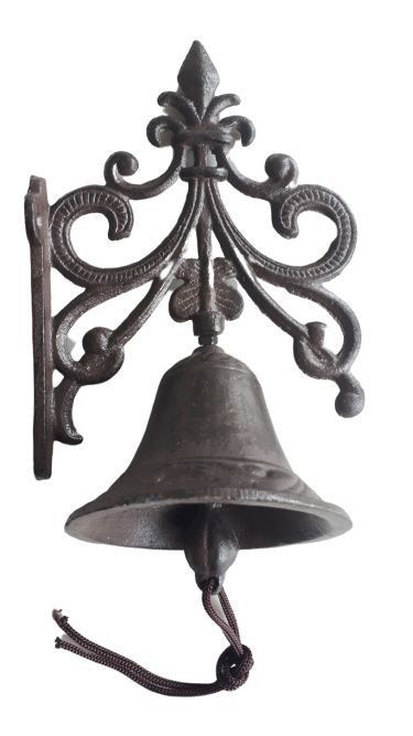 Litinový zvonek ornament - 15*11*22cm Ostatní - LaHome - vintage dekorace