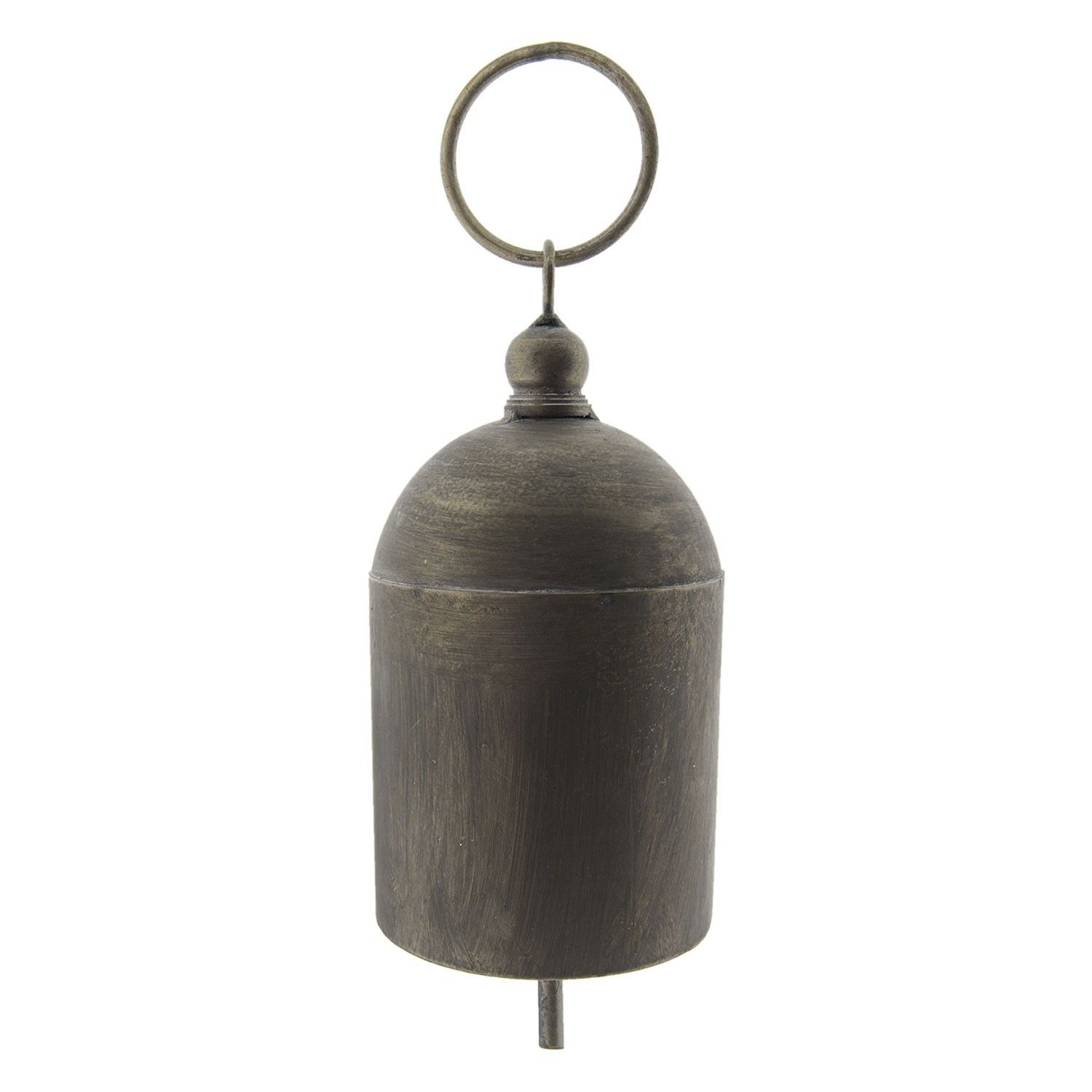 Šedý plechový zvonek -  Ø 10*20 cm Clayre & Eef - LaHome - vintage dekorace