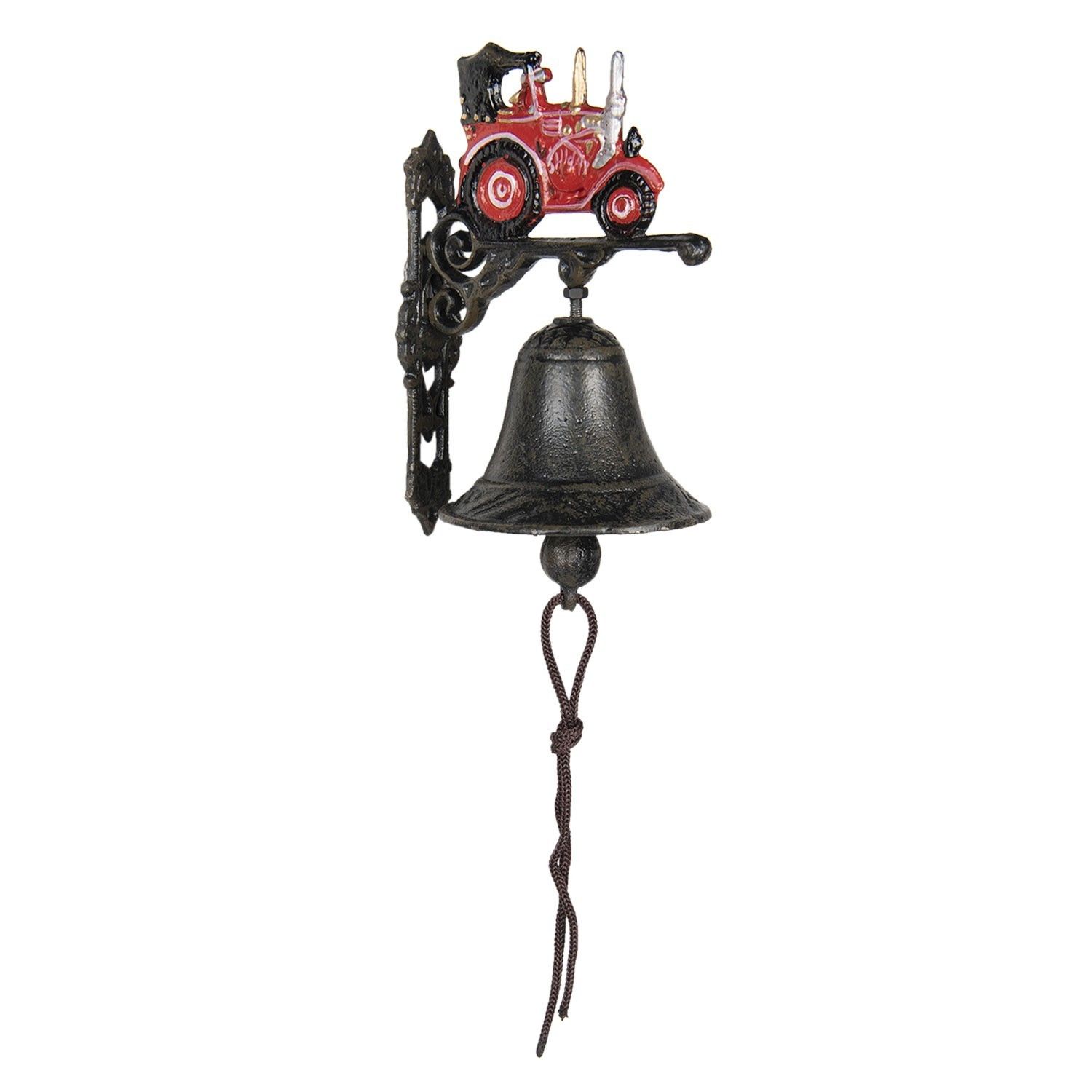 Litinový zvonek na dveře s retro traktorem - 13*10*20 cm Clayre & Eef - LaHome - vintage dekorace