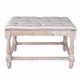 Dřevěná lavice s polstrováním  - 60*40*42 cm Clayre & Eef