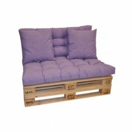Sada polstrů na paletový nábytek - fialový MELÍR