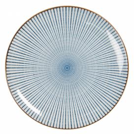 Dezertní talíř s modrým zdobením BlueLine - Ø  21 cm Clayre & Eef
