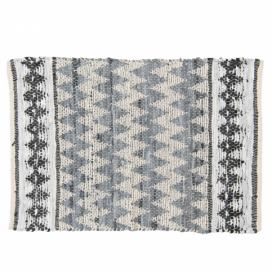 Krémovo-černý koberec z bavlny - 60*90 cm Clayre & Eef LaHome - vintage dekorace