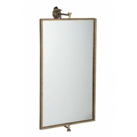 Zlaté nástěnné kovové zrcadlo antik gold -  35*50*70cm J-Line by Jolipa