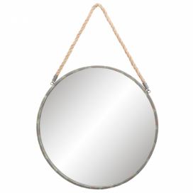 Kulaté zrcadlo v rámu s provazem - Ø 56*3 cm Clayre & Eef