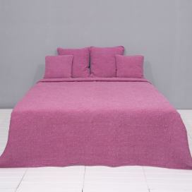 Růžový vintage přehoz na dvoulůžkové postele Quilt 181 - 230*260 cm Clayre & Eef