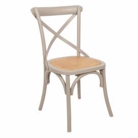 Šedá dřevěná židle s patinou Retro - 46*42*87 cm Clayre & Eef