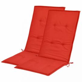 Voděodolné podušky na zahradní židle 2 ks Dekorhome Červená