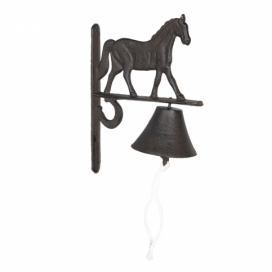 Litinový zvonek s koňem Horse - 20*11*27 cm Clayre & Eef