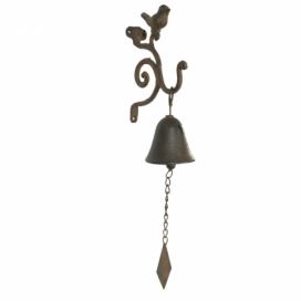 Litinový zvonek ptáček - 13*7*41 cm Clayre & Eef