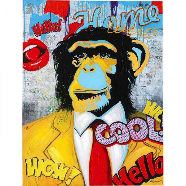 Ručně malovaný obraz Show Monkey 120x90cm - KARE