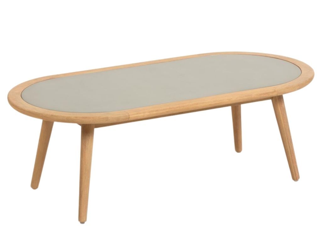 Šedý oválný cementový konferenční stolek LaForma Glynis 120x60 cm - Designovynabytek.cz