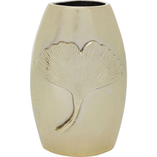 Zlatá hliníková váza Gingko Leaf 29cm - KARE