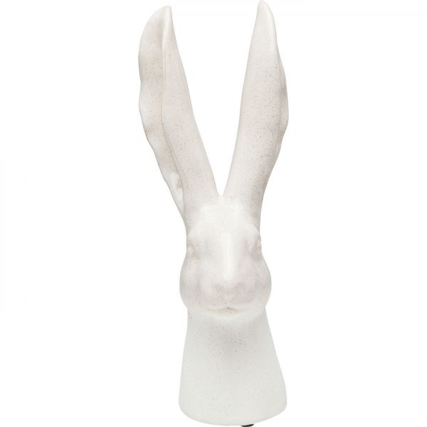 Soška Busta Zajíc s dlouhýma ušima Bílá 40cm - KARE