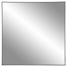 Nordic Living Černé kovové nástěnné zrcadlo Vincent 60 x 60 cm