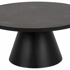 Scandi Černý keramický konferenční stolek Sandro 85,7 cm