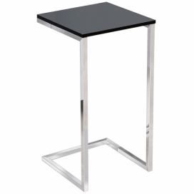 Moebel Living Černý kovový odkládací stolek Ramos 30x30 cm
