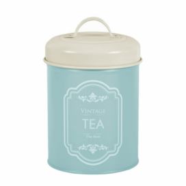 Dóza na čaj VINTAGE TEA modrá 22cm