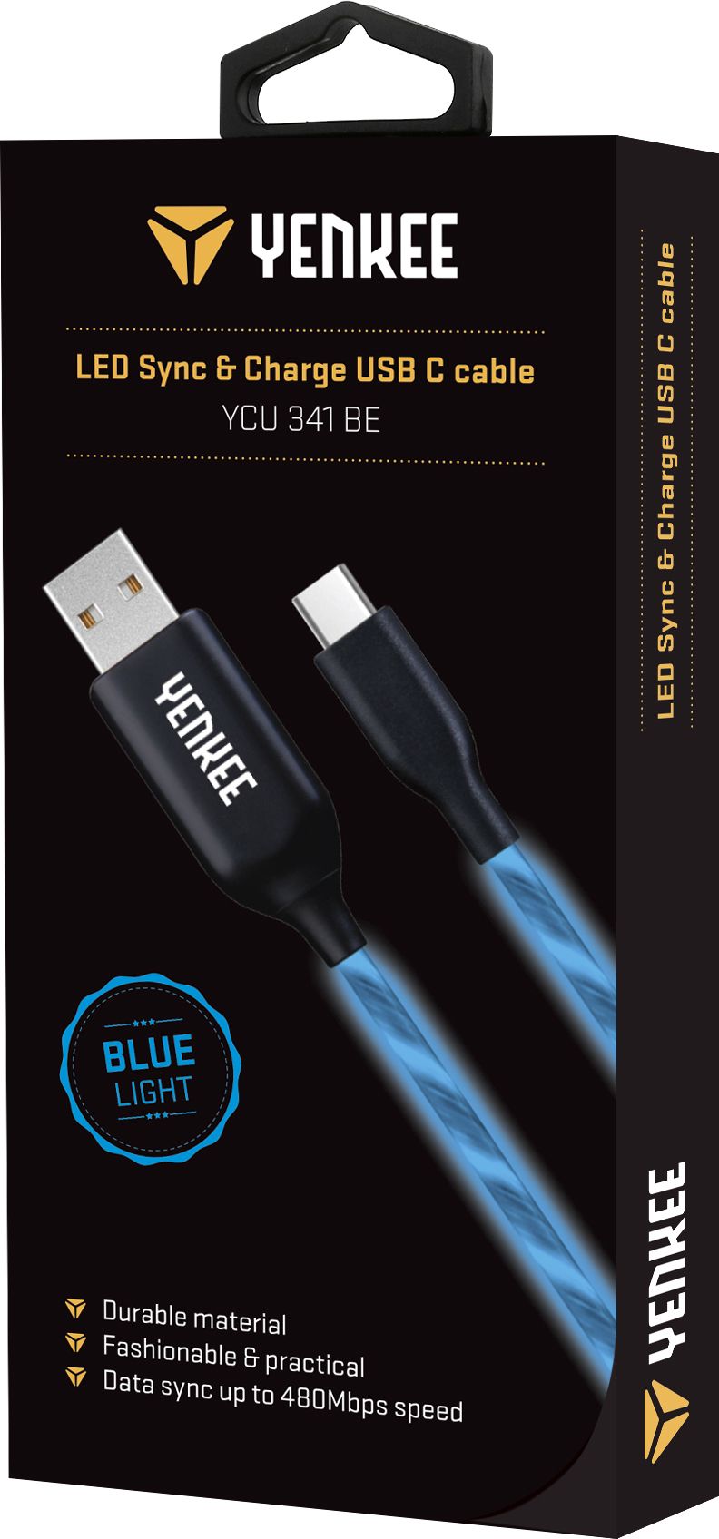 Synchronizační a nabíjecí kabel USB typ C svítící - Astoreo.cz