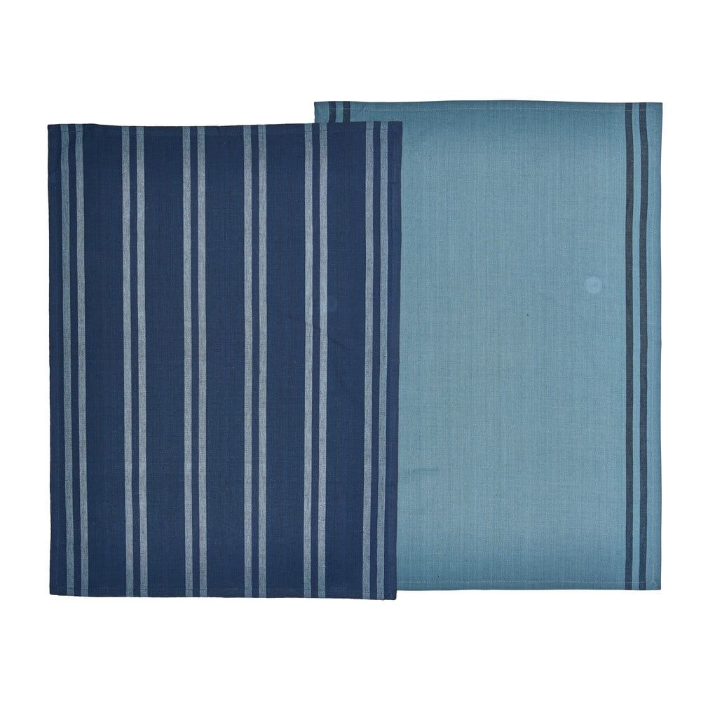 Set 2 modrých utěrek z bavlny Södahl, 50 x 70 cm - Bonami.cz