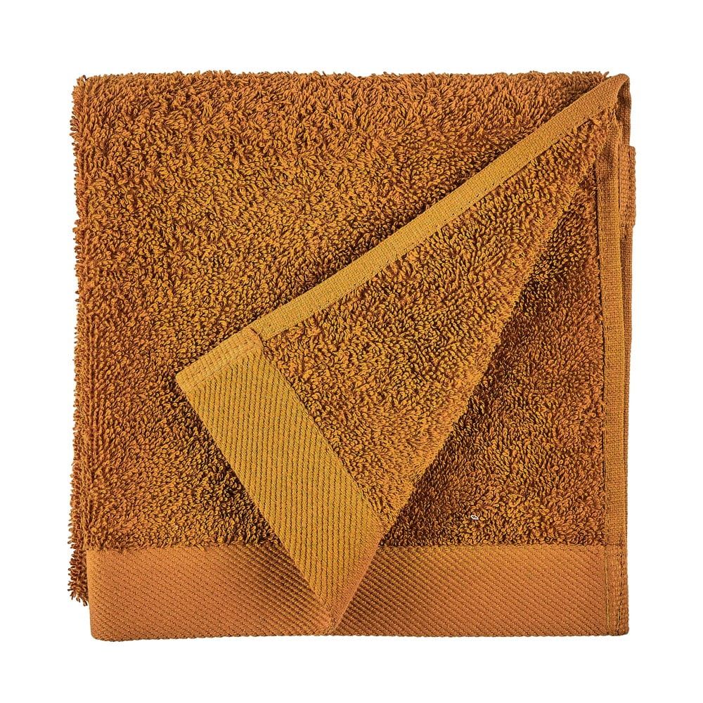 Oranžový ručník z froté bavlny Södahl Clay, 60 x 40 cm - Bonami.cz