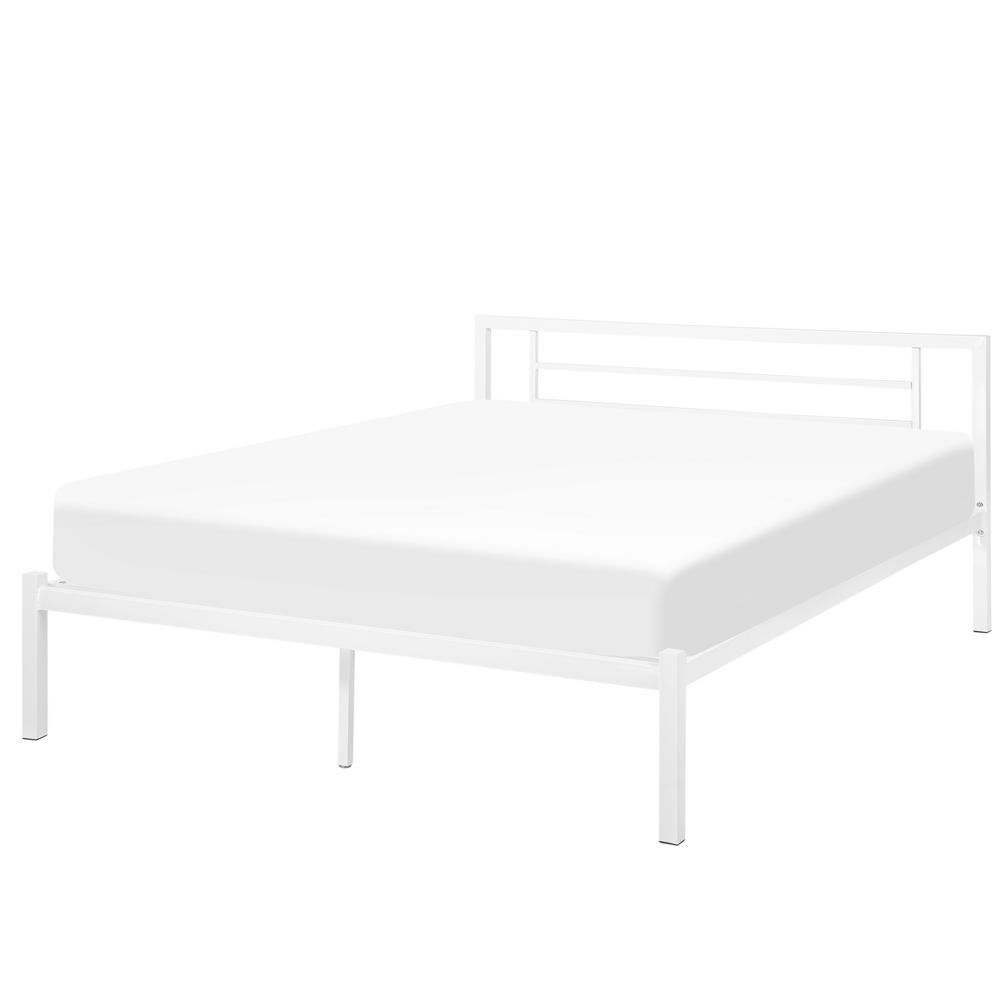 Kovová postel s rámem 160 x 200 cm bílá CUSSET - Beliani.cz