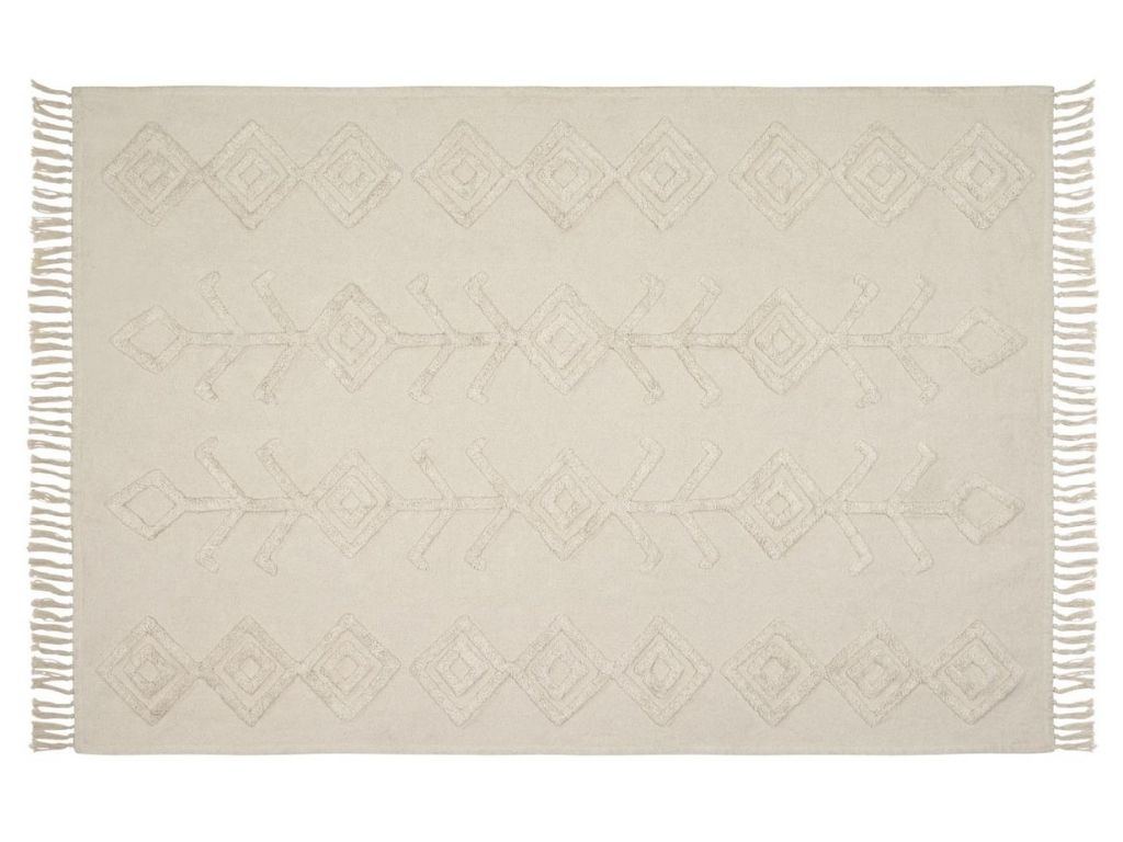 Béžový bavlněný koberec Kave Home Felipa 140 x 200 cm - Designovynabytek.cz