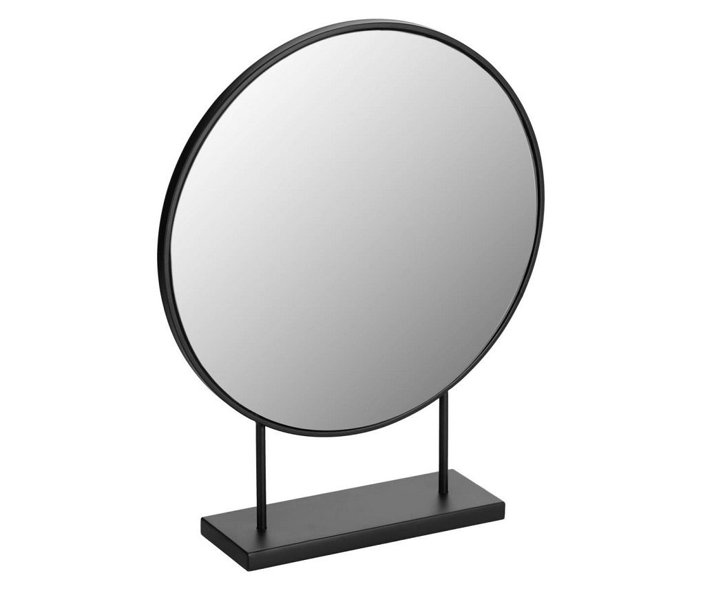Černé kosmetické zrcadlo Kave Home Libia 45 x 36 cm - Designovynabytek.cz